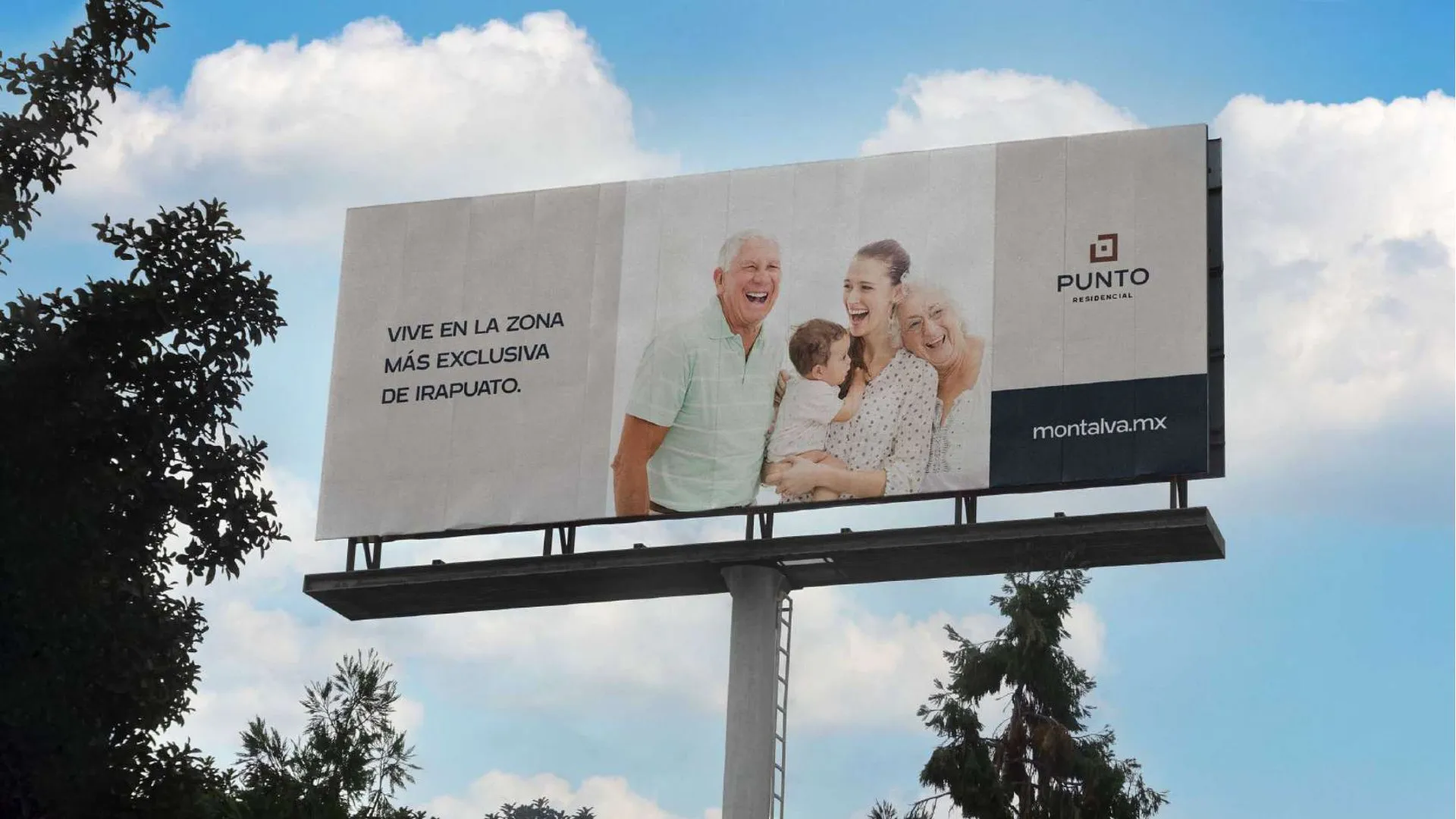 Campaña de publicidad exterior para Punto Residencial desarrollado por Bold & Co.